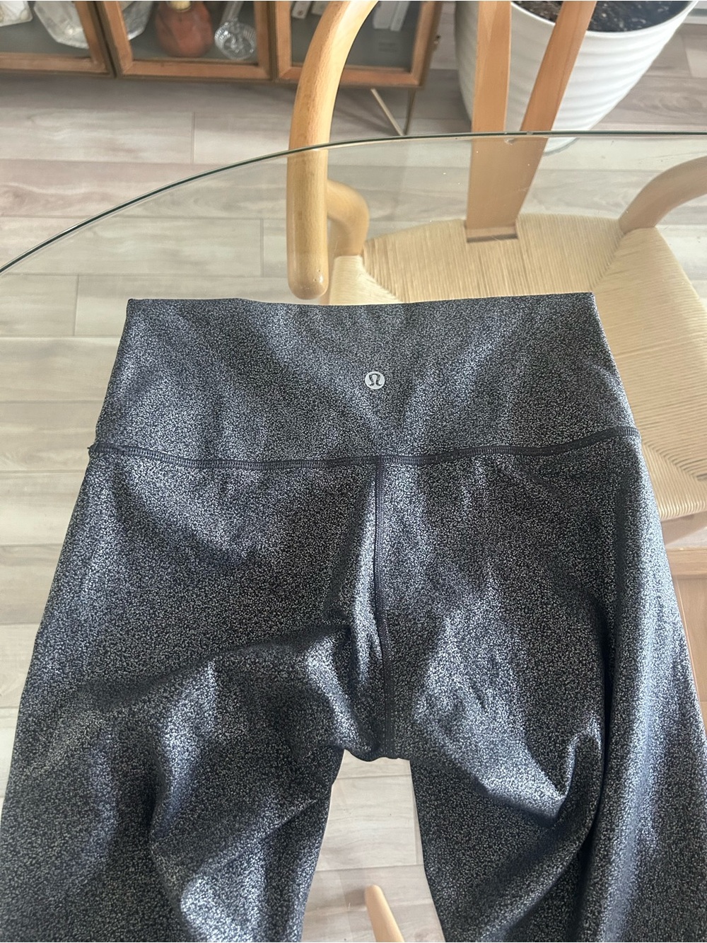 Lululemon Black Speckled High-Rise Leggings